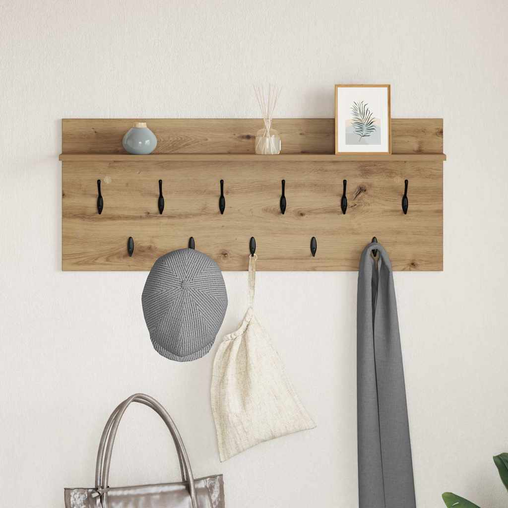 Porte-manteau mural chêne artisanal Bois d'ingénierie - XIOS