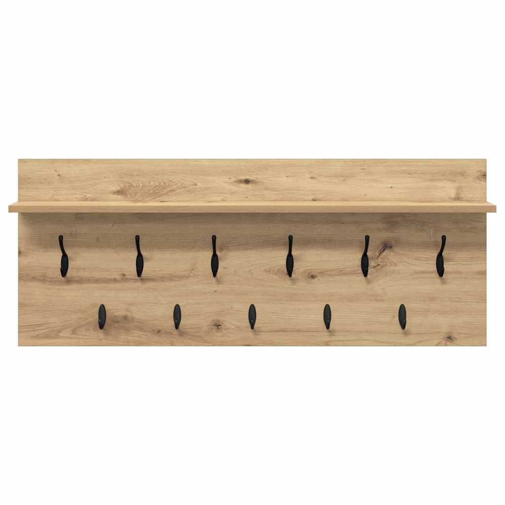 Porte-manteau mural chêne artisanal Bois d'ingénierie - XIOS