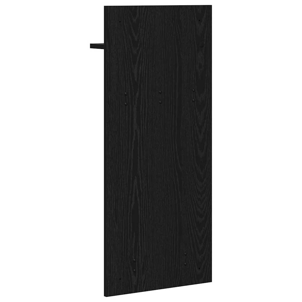 Porte-manteau mural avec étagère Chêne noir 90 x 40 x 10 cm - XIOS