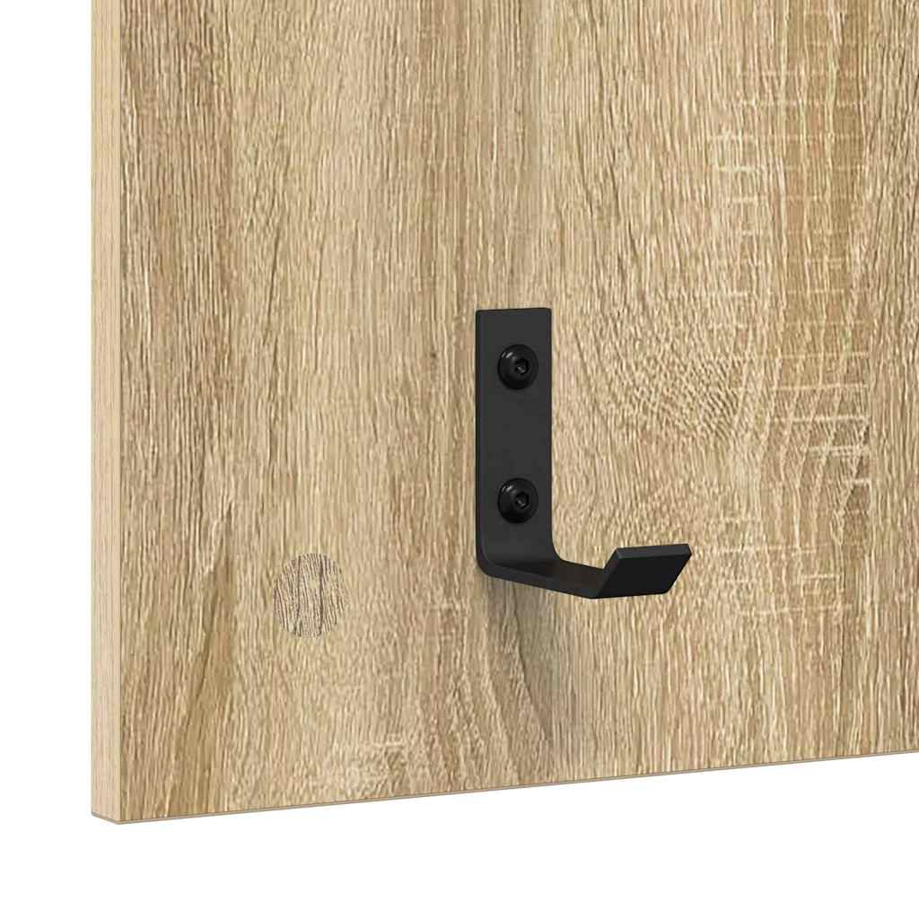 Porte-manteau mural avec étagère Chêne sonoma 90 x 40 x 10 cm - XIOS