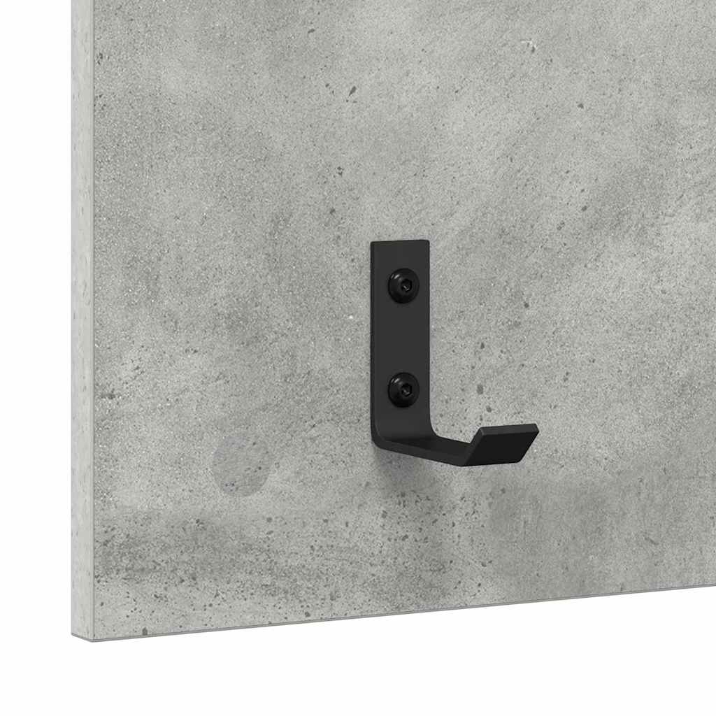 Porte-manteau mural avec étagère Gris béton 90 x 40 x 10 cm - XIOS