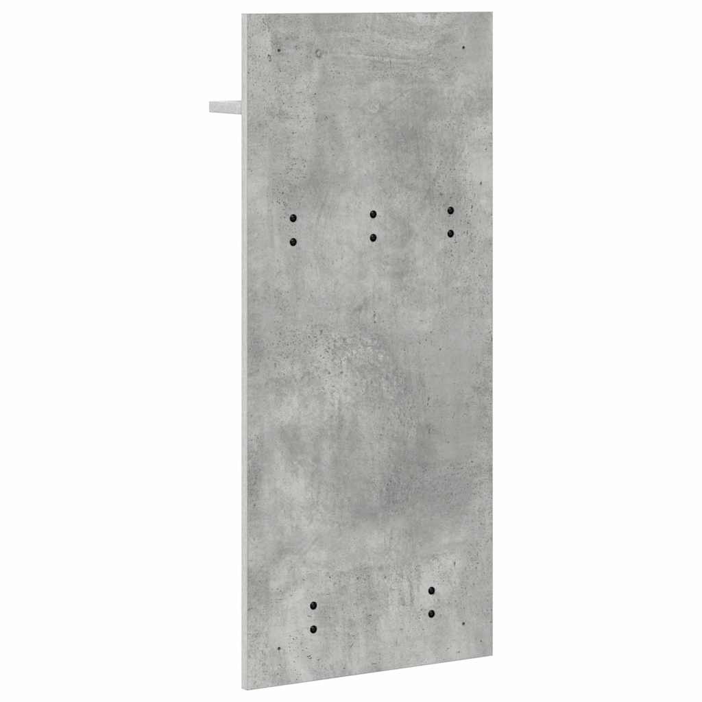 Porte-manteau mural avec étagère Gris béton 90 x 40 x 10 cm - XIOS