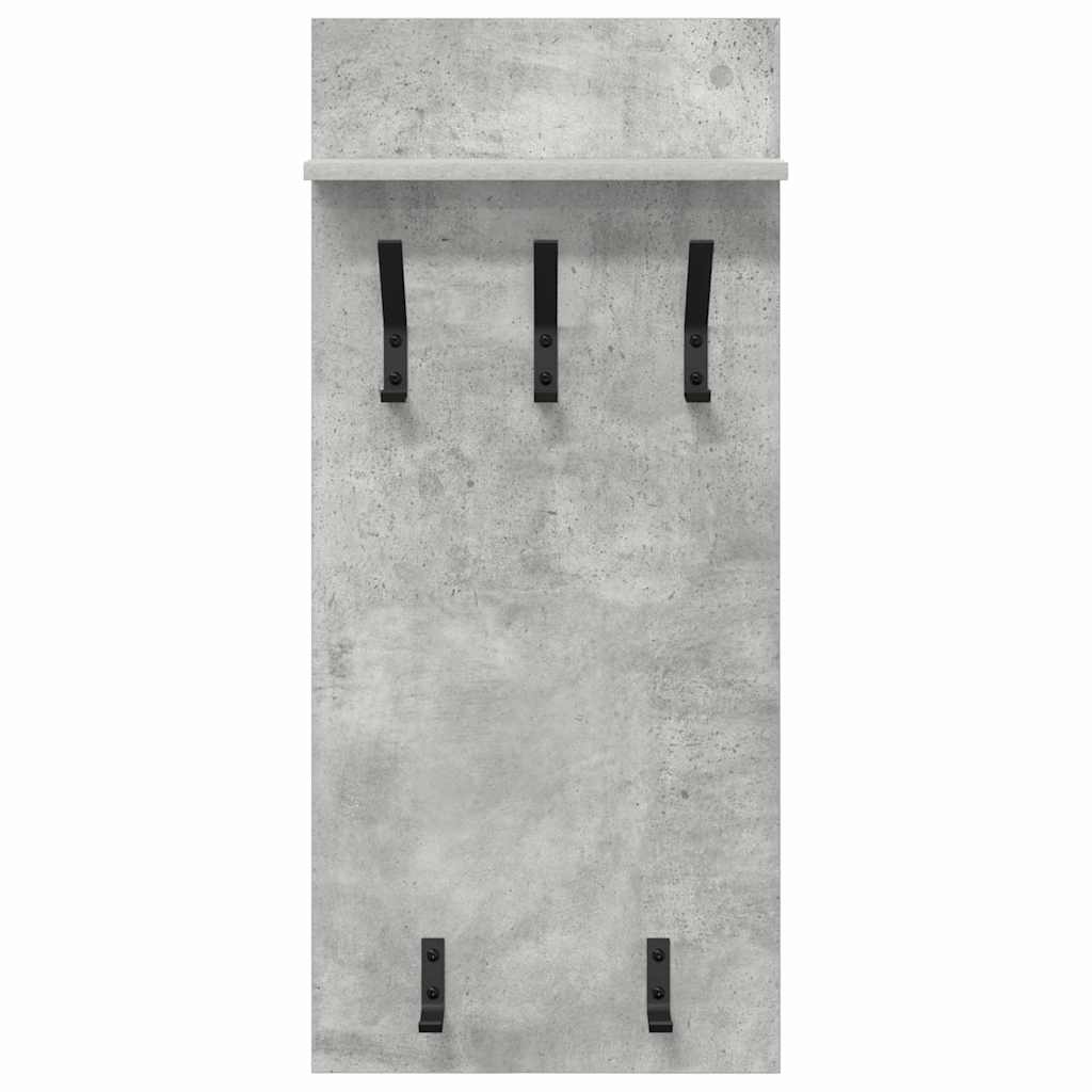 Porte-manteau mural avec étagère Gris béton 90 x 40 x 10 cm - XIOS