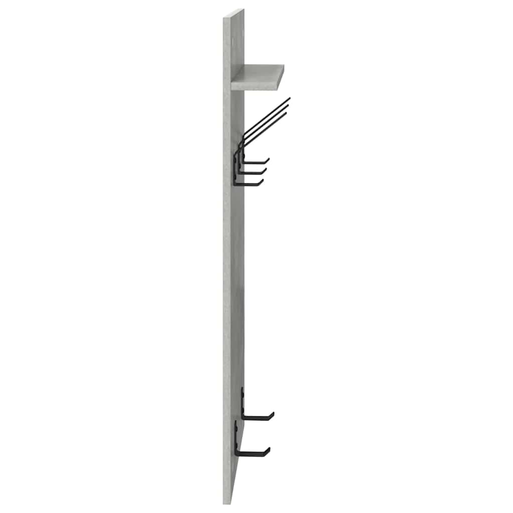 Porte-manteau mural avec étagère Gris béton 90 x 40 x 10 cm - XIOS