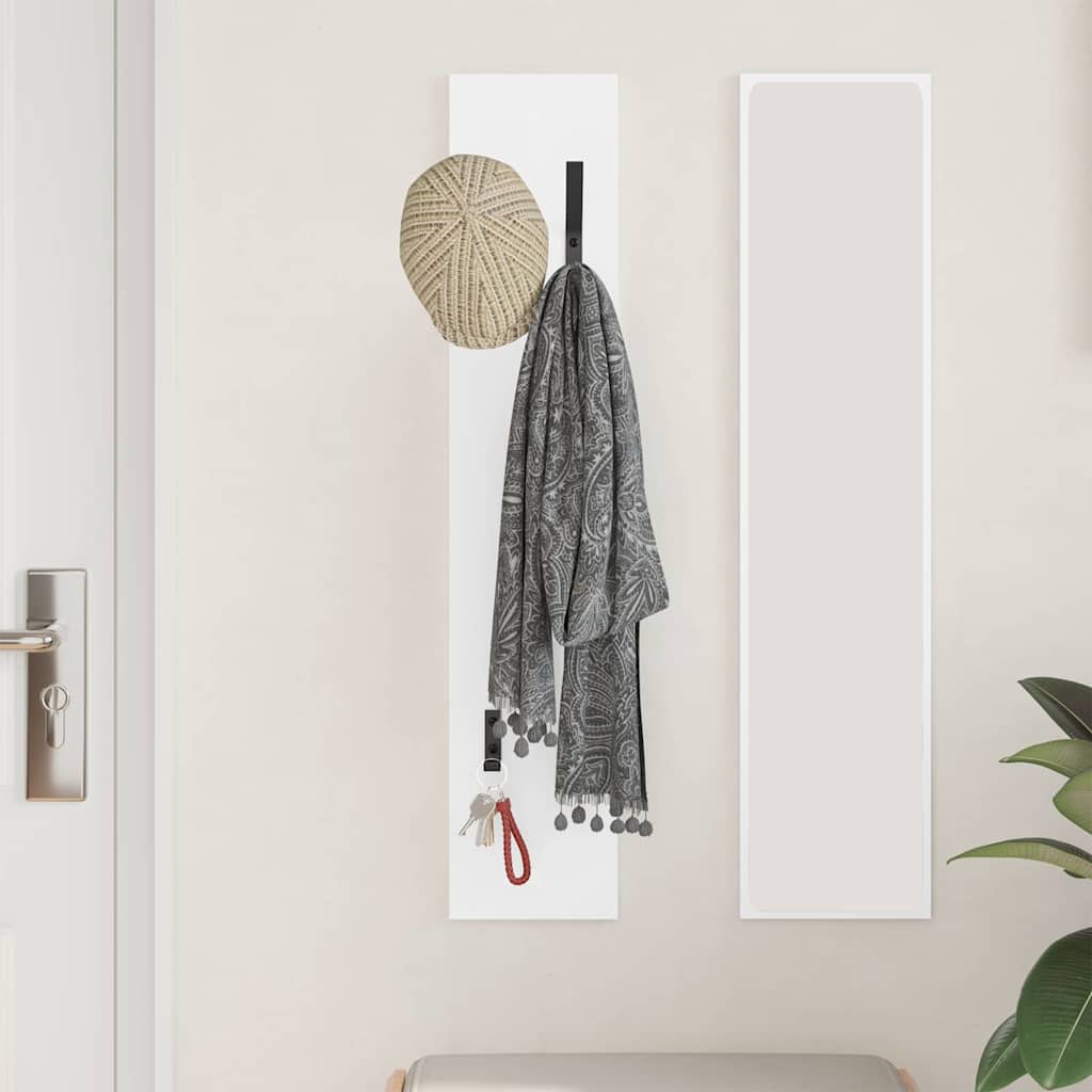 Porte-manteau mural Blanc 20 x 1.5 x 100 cm Bois d'ingénierie - XIOS