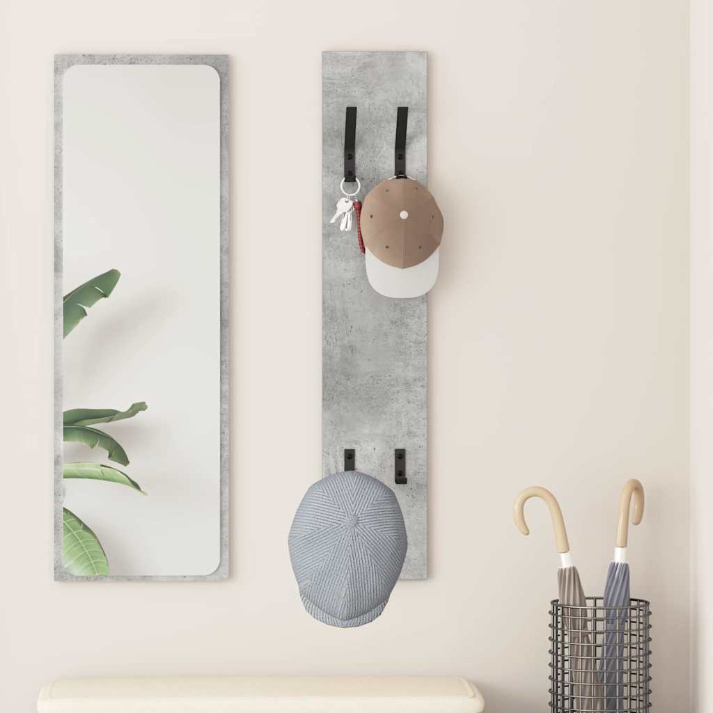 Porte-manteau mural Montage mural Gris béton 20 x 1.5 x 100 cm - XIOS