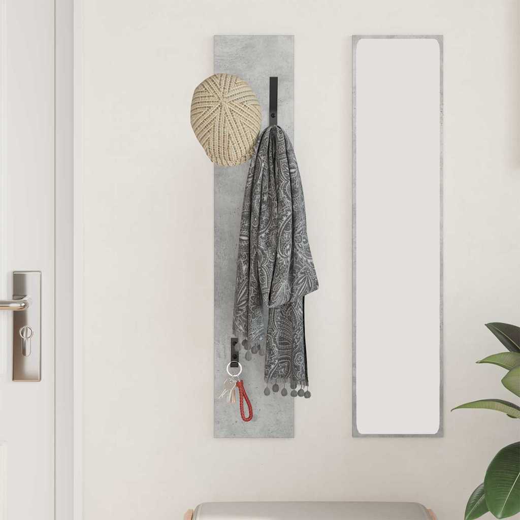 Porte-manteau mural Montage mural Gris béton 20 x 1.5 x 100 cm - XIOS