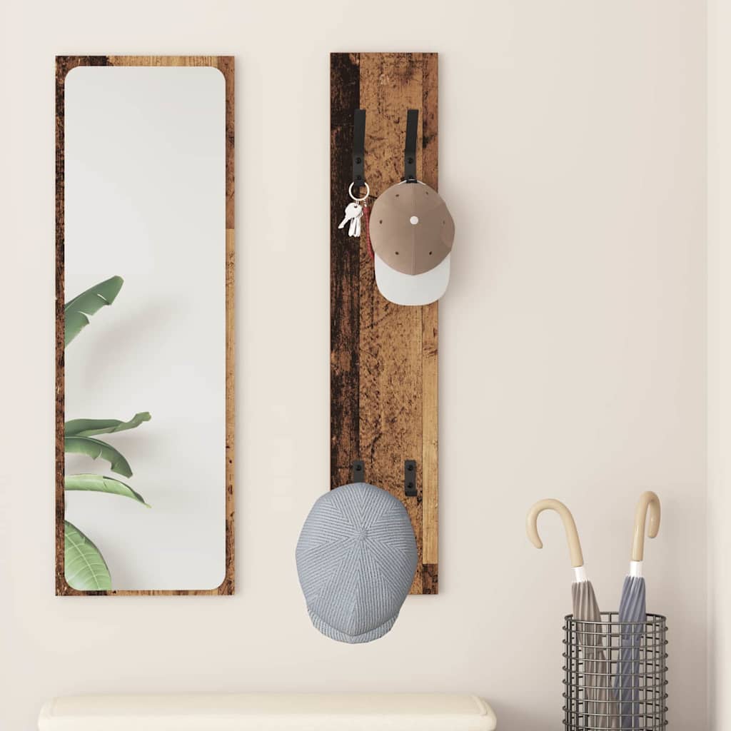 Porte-manteau mural Montage mural Bois ancien 20 x 1.5 x 100 cm - XIOS