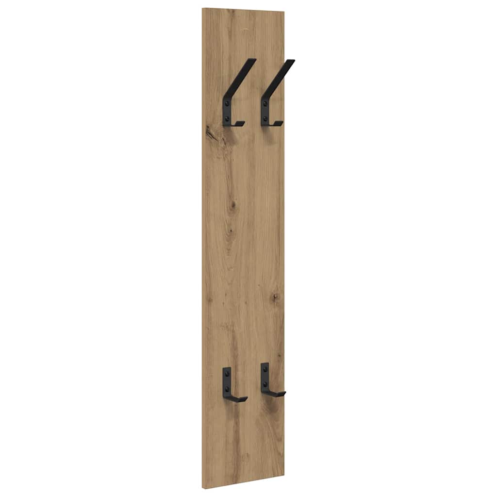 Porte-manteau mural chêne artisanal 20 x 1.5 x 100 cm - XIOS