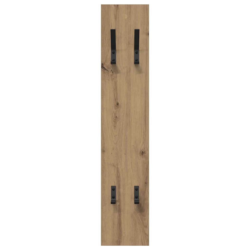 Porte-manteau mural chêne artisanal 20 x 1.5 x 100 cm - XIOS