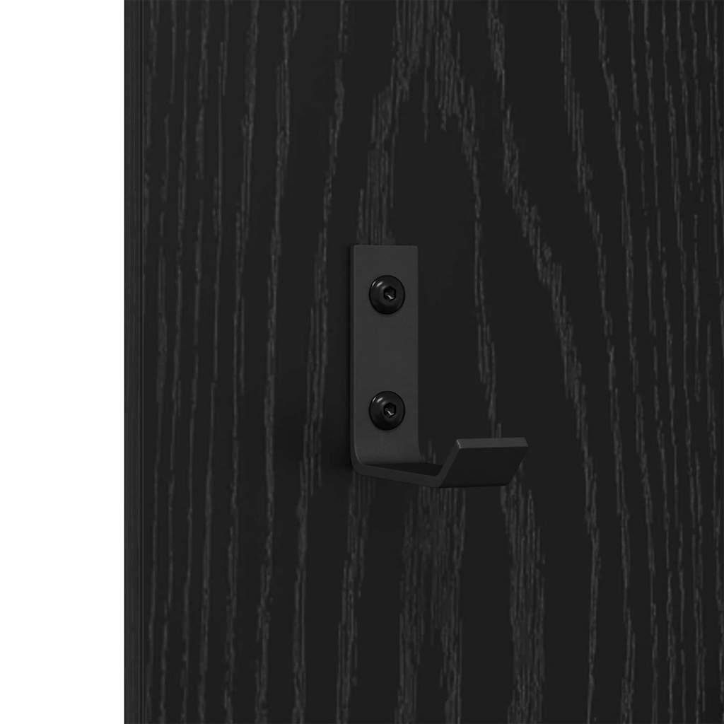 Porte-manteau mural Montage mural Chêne noir 30 x 1.5 x 80 cm - XIOS