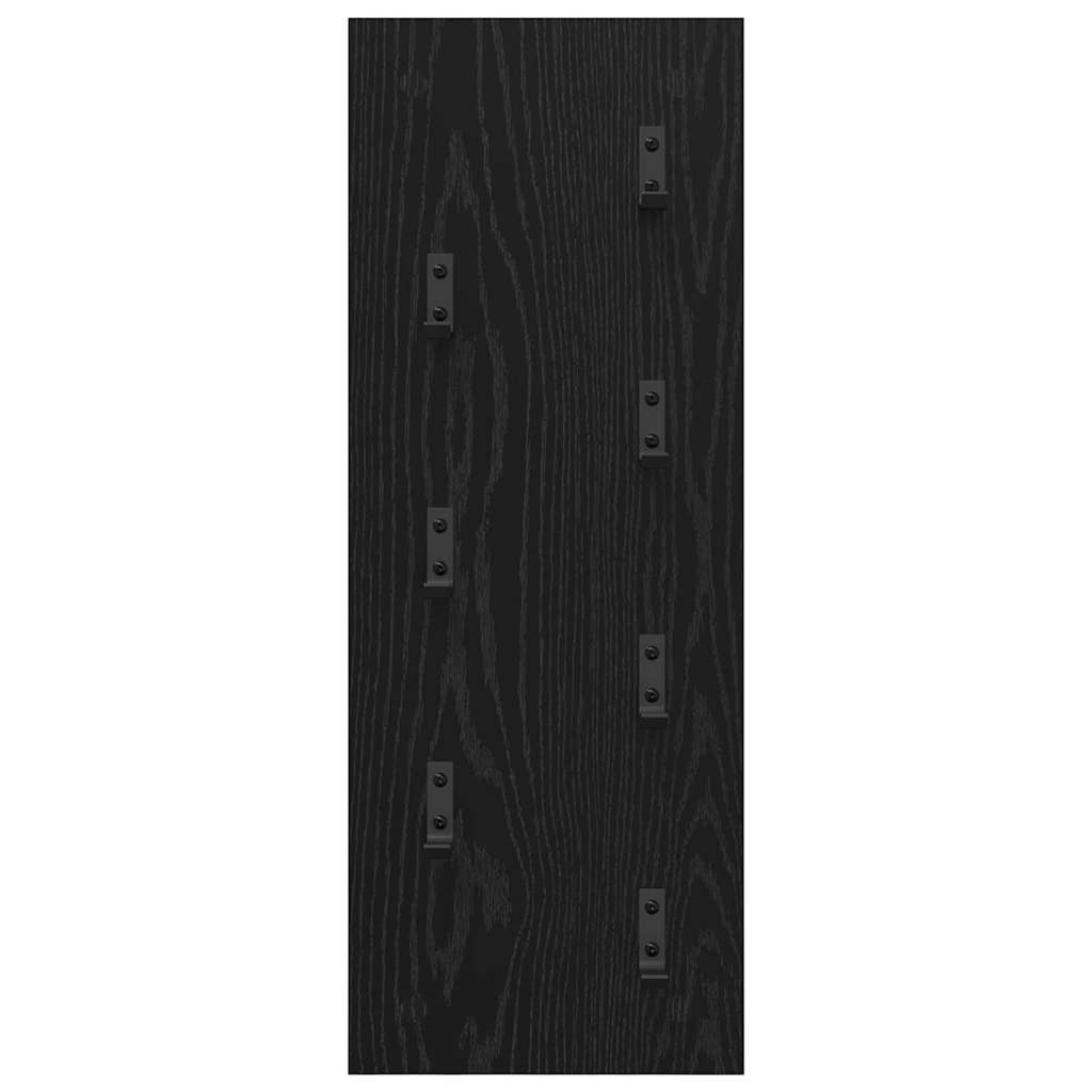 Porte-manteau mural Montage mural Chêne noir 30 x 1.5 x 80 cm - XIOS