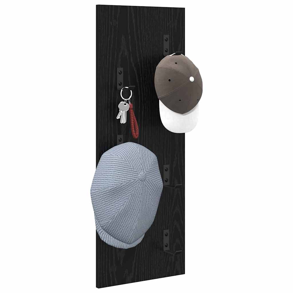 Porte-manteau mural Montage mural Chêne noir 30 x 1.5 x 80 cm - XIOS