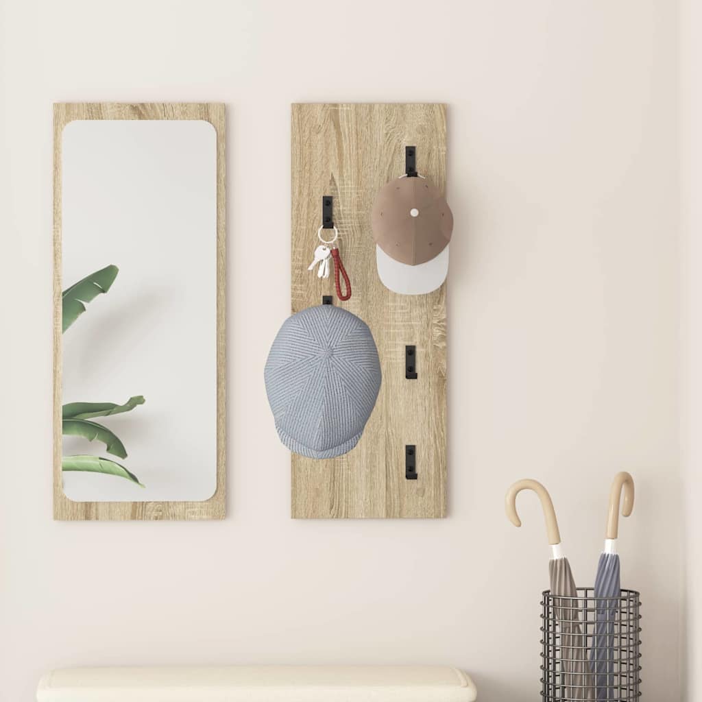 Porte-manteau mural Montage mural Chêne sonoma 30 x 1.5 x 80 cm - XIOS