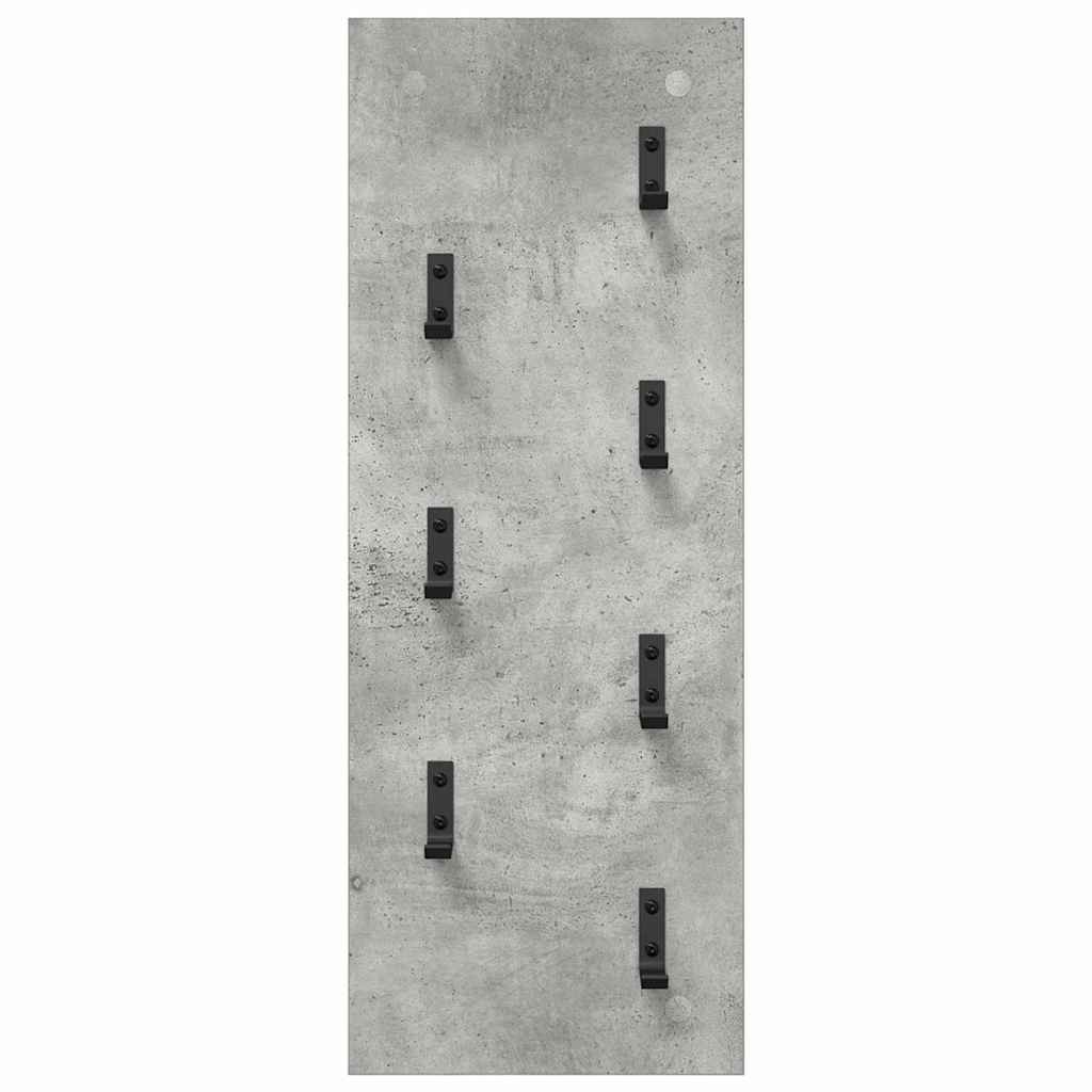 Porte-manteau mural Montage mural Gris béton 30 x 1.5 x 80 cm - XIOS