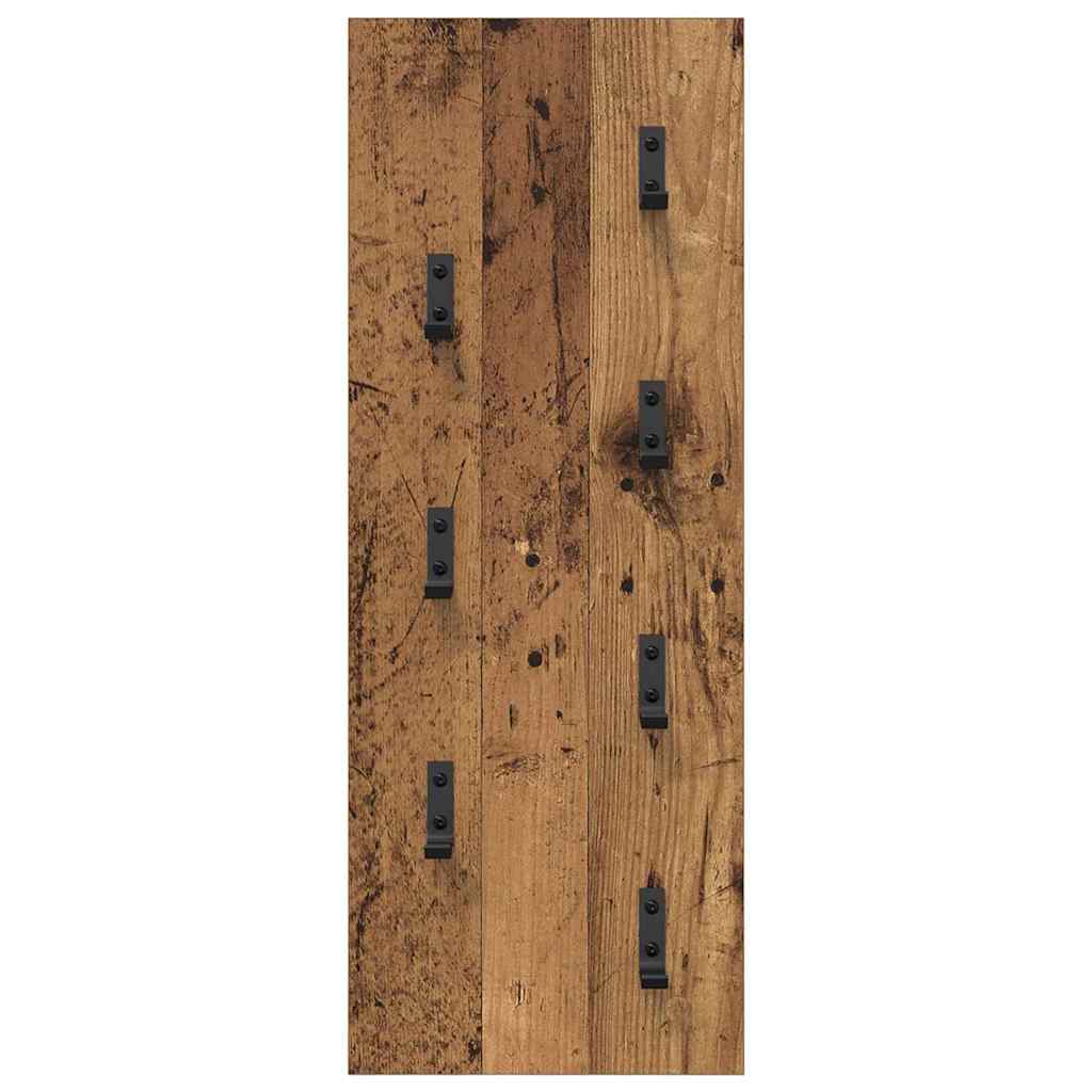 Porte-manteau mural Montage mural Bois ancien 30 x 1.5 x 80 cm - XIOS
