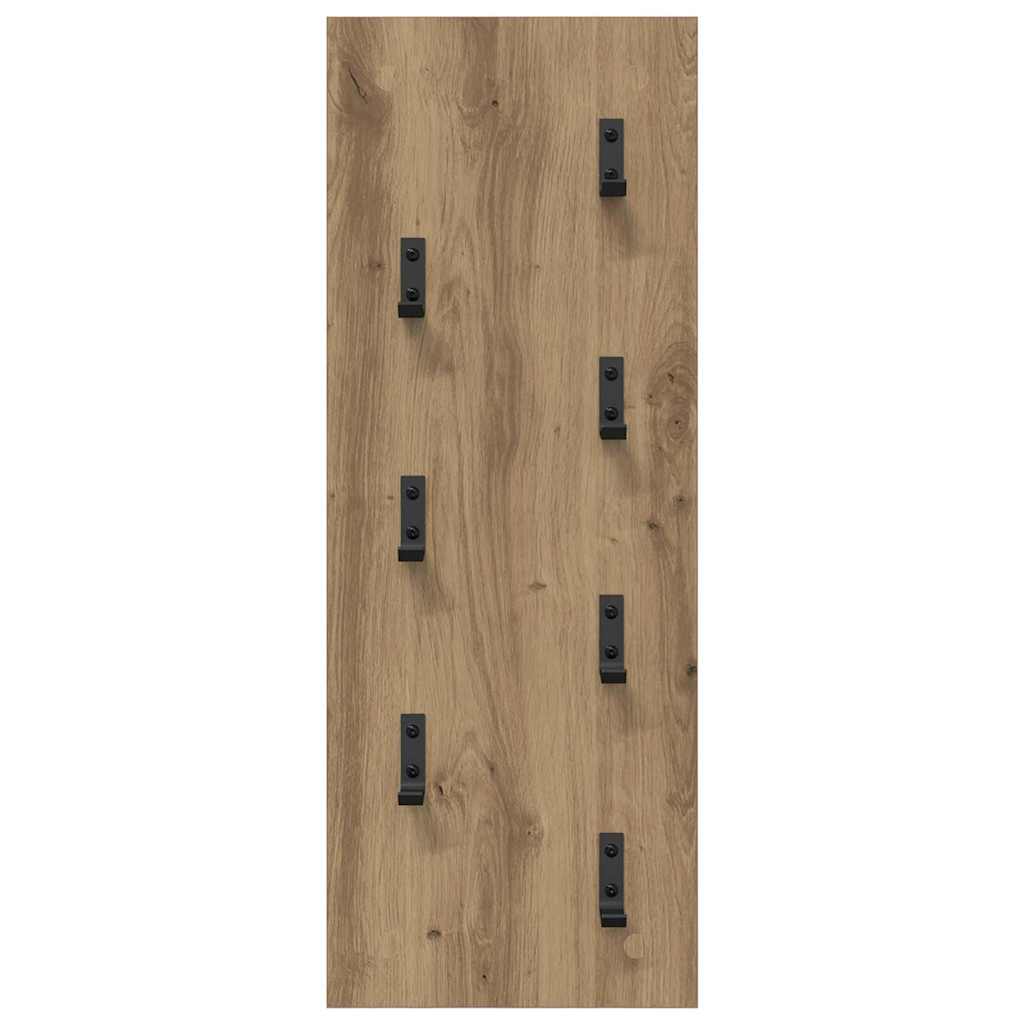 Porte-manteau mural chêne artisanal 30 x 1.5 x 80 cm - XIOS