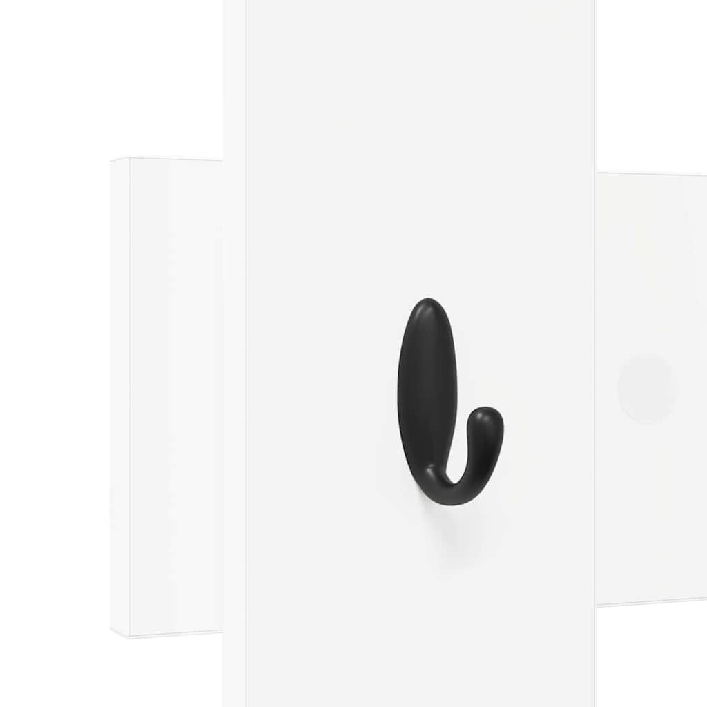 Porte-manteau mural Blanc 60 x 3 x 82 cm Bois d'ingénierie - XIOS