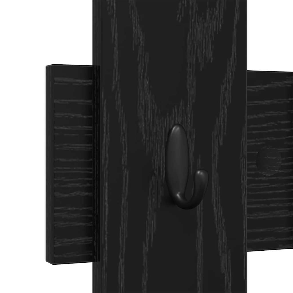 Porte-manteau mural Chêne noir 60 x 3 x 82 cm Bois d'ingénierie - XIOS