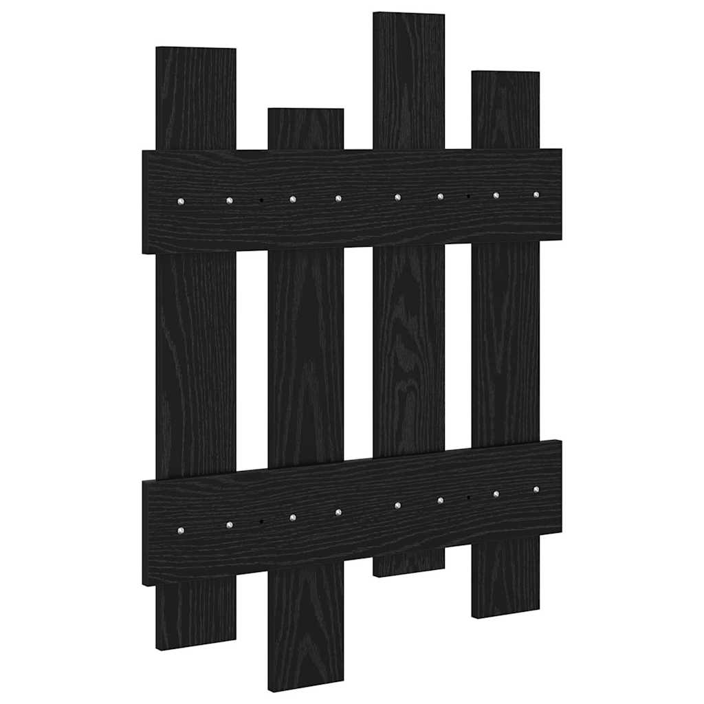 Porte-manteau mural Chêne noir 60 x 3 x 82 cm Bois d'ingénierie - XIOS