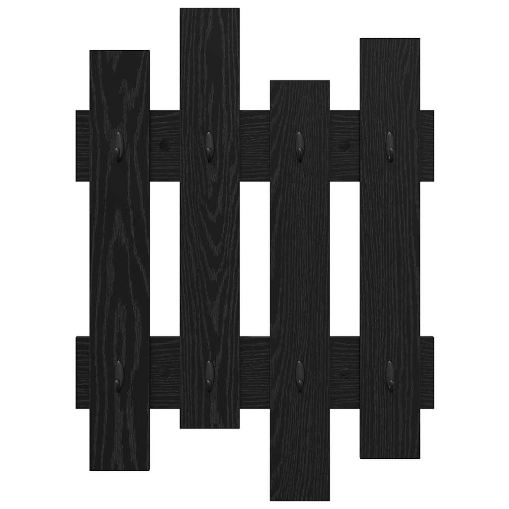 Porte-manteau mural Chêne noir 60 x 3 x 82 cm Bois d'ingénierie - XIOS