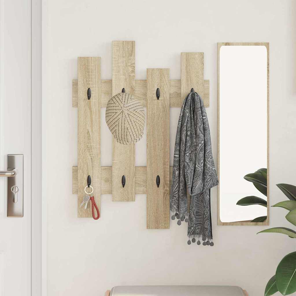 Porte-manteau mural Montage mural Chêne sonoma 60 x 3 x 82 cm - XIOS