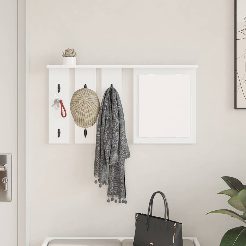 Porte-manteau mural Blanc 85 x 10 x 45 cm Bois d'ingénierie - XIOS