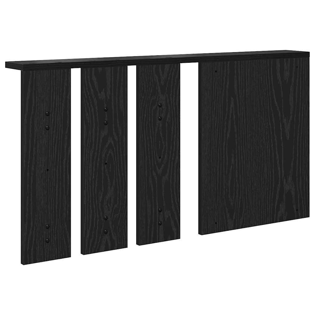 Porte-manteau mural avec étagère Chêne noir 85 x 10 x 45 cm - XIOS