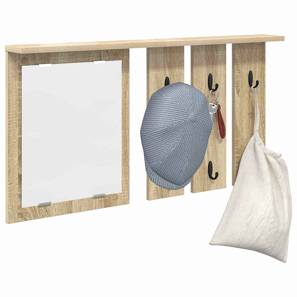 Porte-manteau mural avec étagère Chêne sonoma 85 x 10 x 45 cm - XIOS