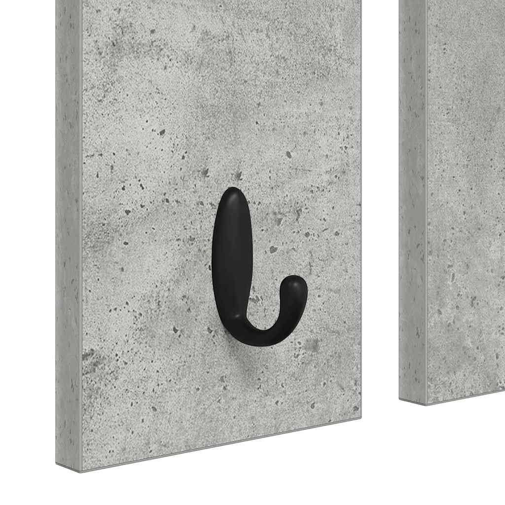 Porte-manteau mural avec étagère Gris béton 85 x 10 x 45 cm - XIOS