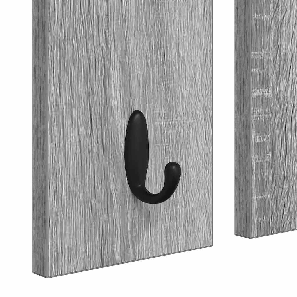 Porte-manteau mural avec étagère Sonoma gris 85 x 10 x 45 cm - XIOS