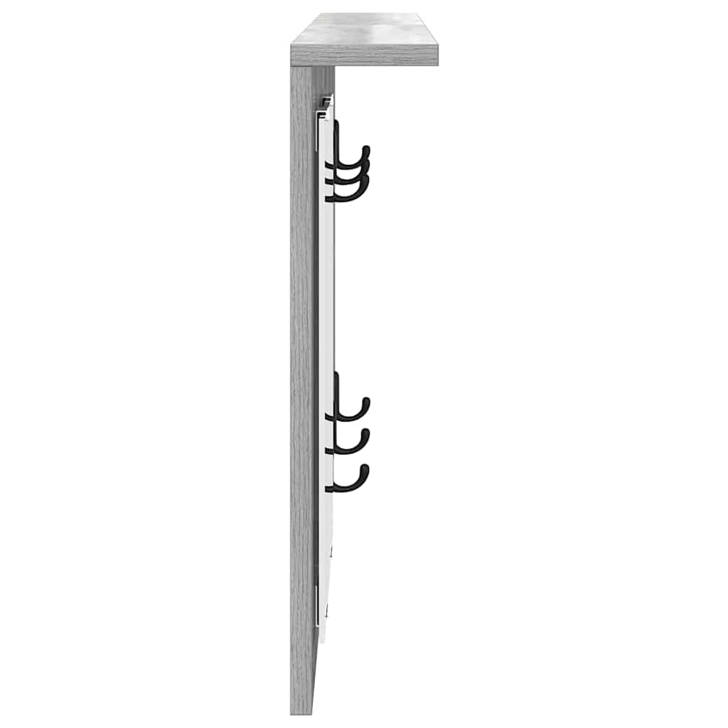 Porte-manteau mural avec étagère Sonoma gris 85 x 10 x 45 cm - XIOS