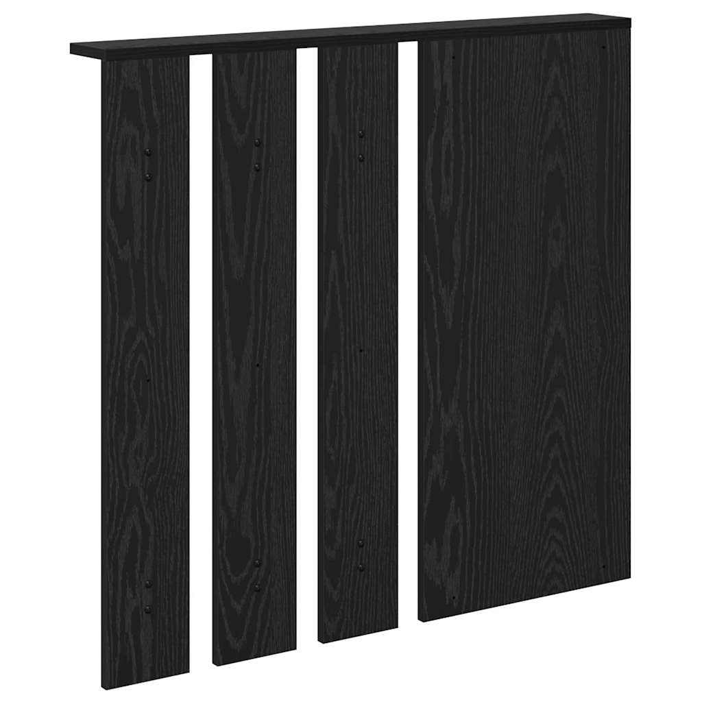 Porte-manteau mural avec étagère Chêne noir 84 x 10 x 80 cm - XIOS