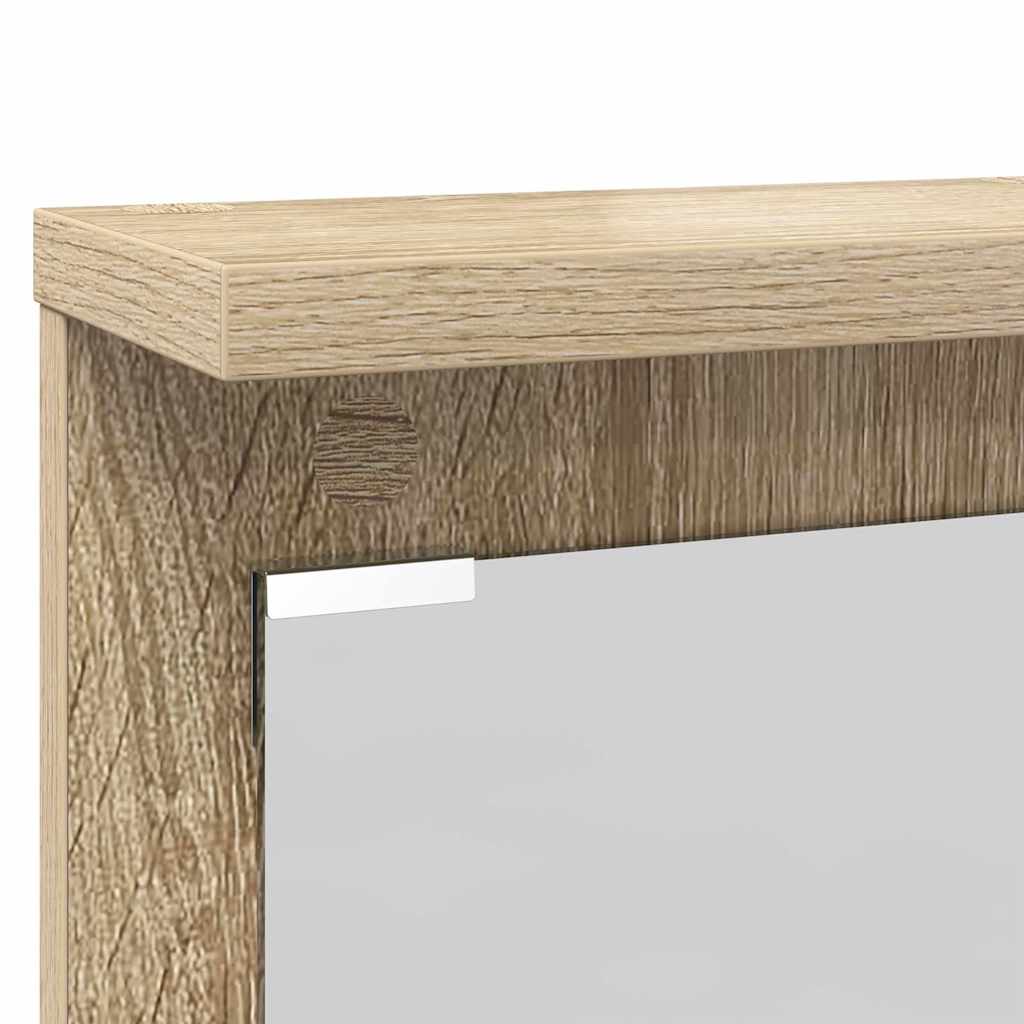 Porte-manteau mural avec étagère Chêne sonoma 84 x 10 x 80 cm - XIOS