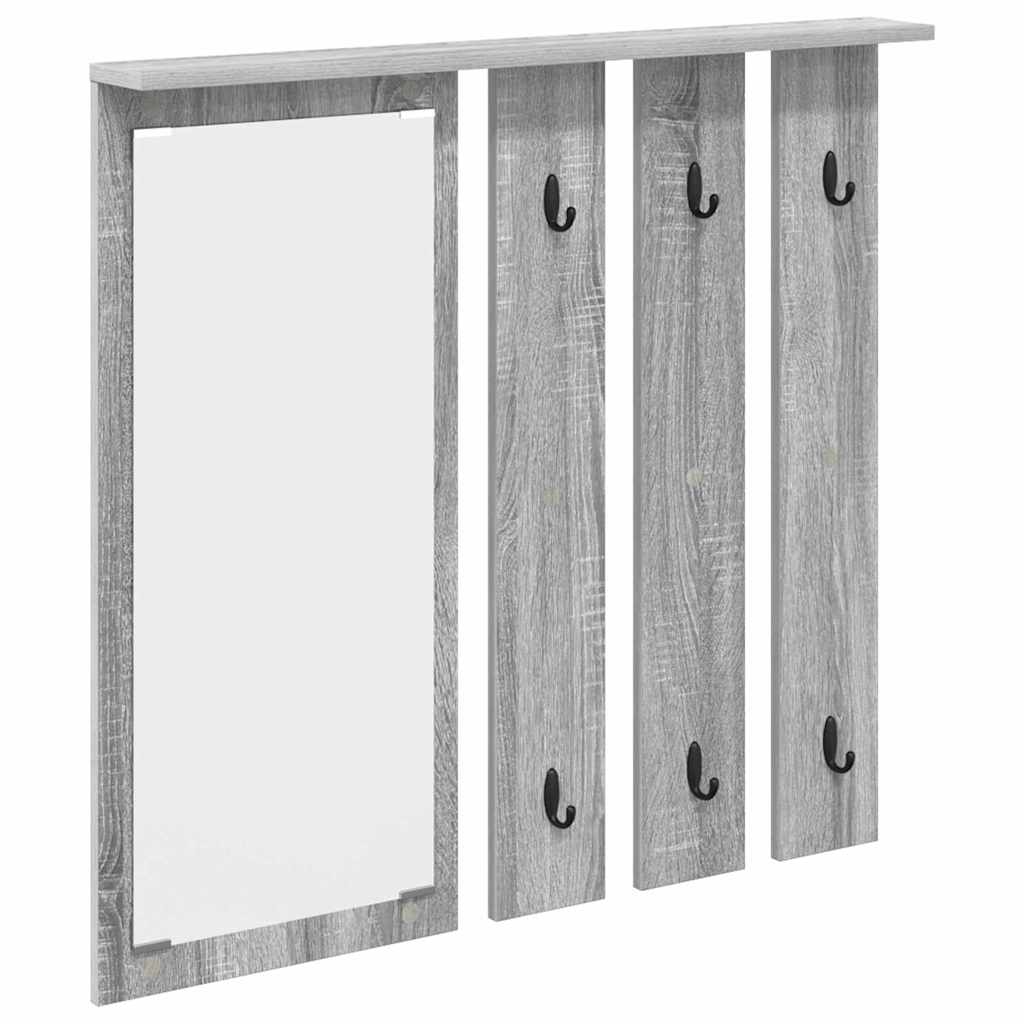 Porte-manteau mural avec étagère Sonoma gris 84 x 10 x 80 cm - XIOS