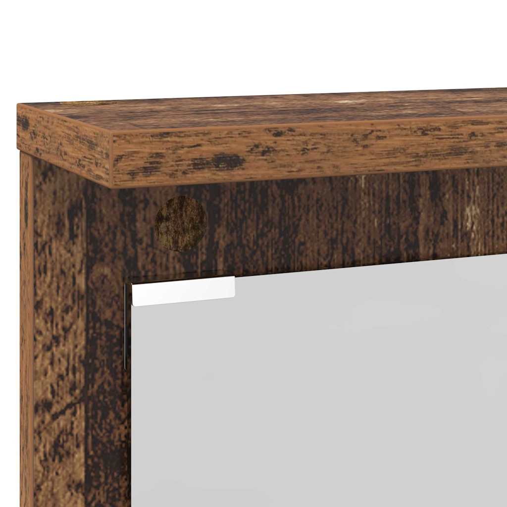 Porte-manteau mural avec étagère Bois ancien 84 x 10 x 80 cm - XIOS