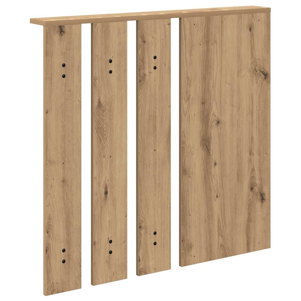 Porte-manteau mural avec miroir chêne artisanal 84 x 10 x 80 cm - XIOS