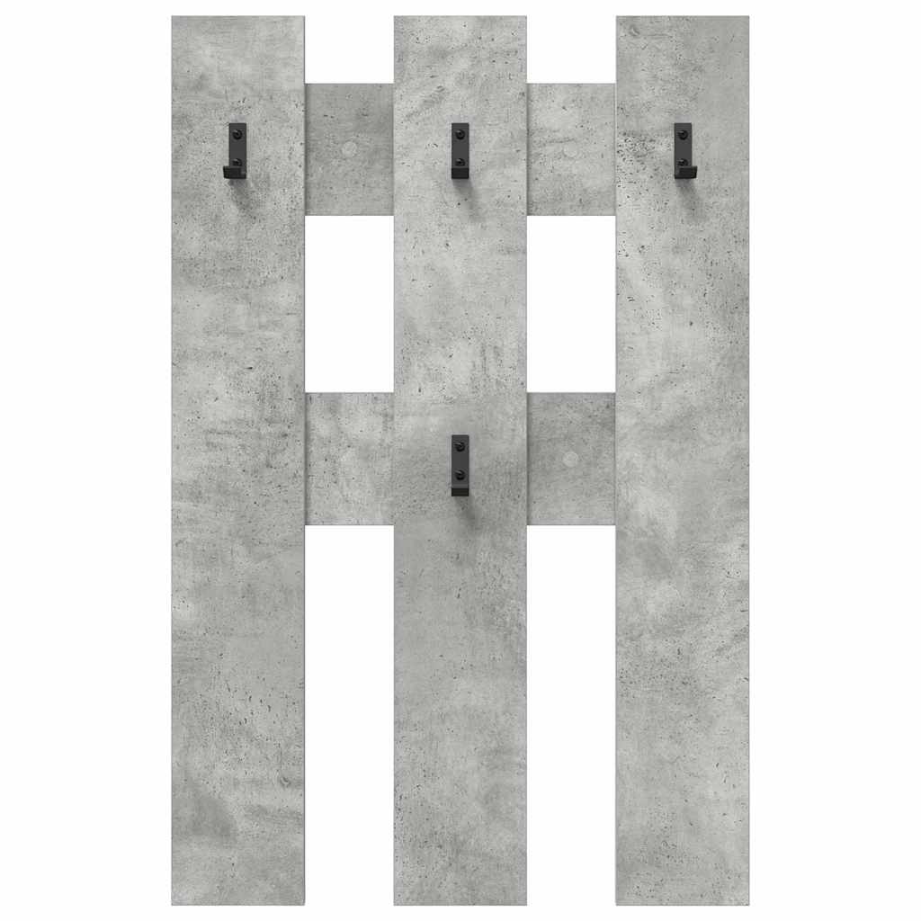 Porte-manteau mural Montage mural Gris béton 65 x 3 x 100 cm - XIOS