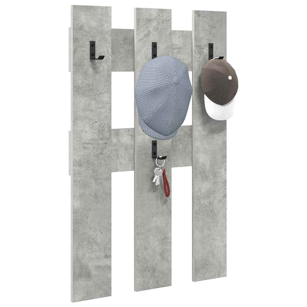 Porte-manteau mural Montage mural Gris béton 65 x 3 x 100 cm - XIOS