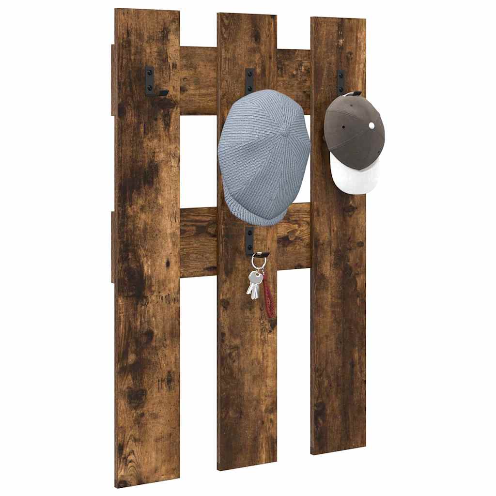 Porte-manteau mural Montage mural Chêne fumé 65 x 3 x 100 cm - XIOS