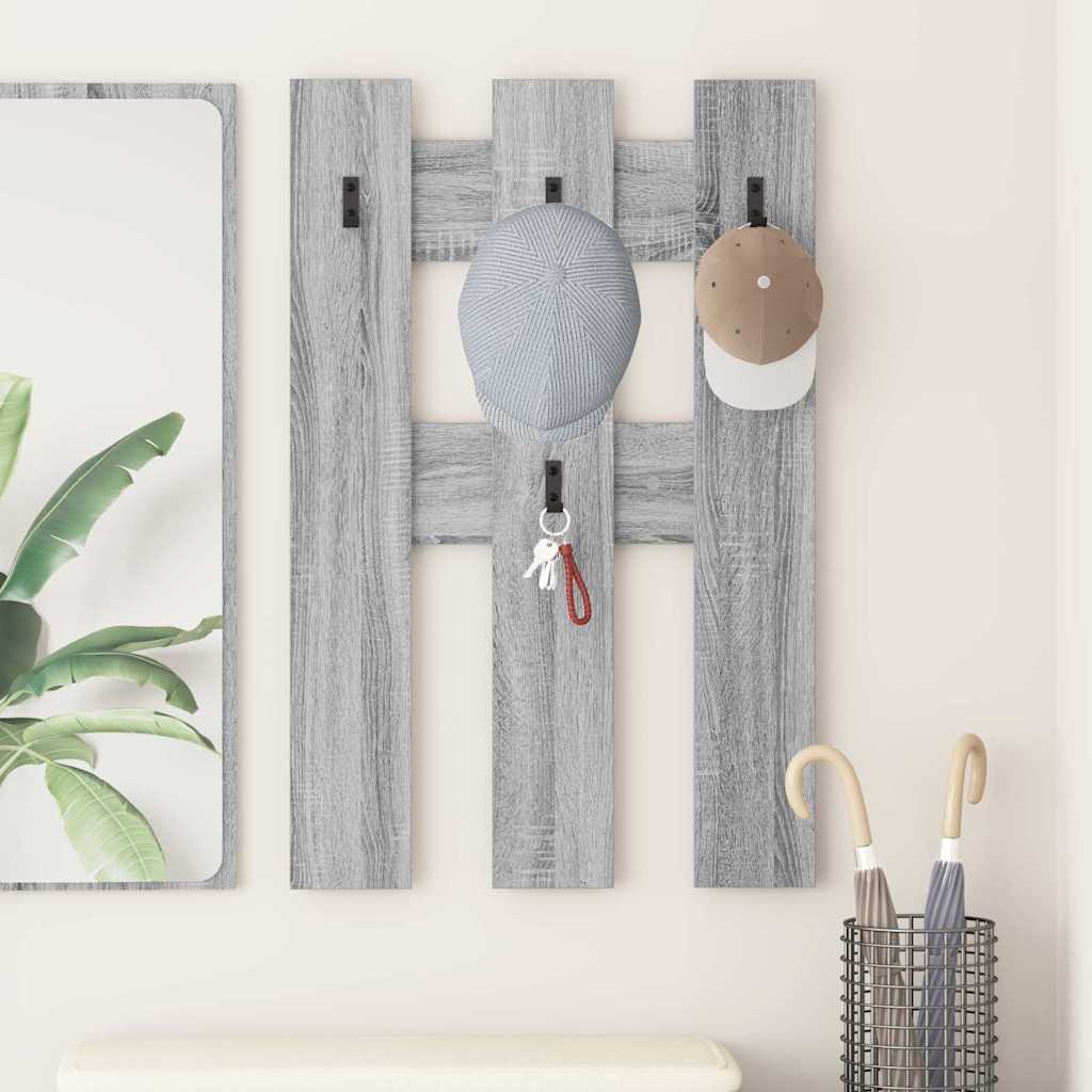 Porte-manteau mural Montage mural Sonoma gris 65 x 3 x 100 cm - XIOS