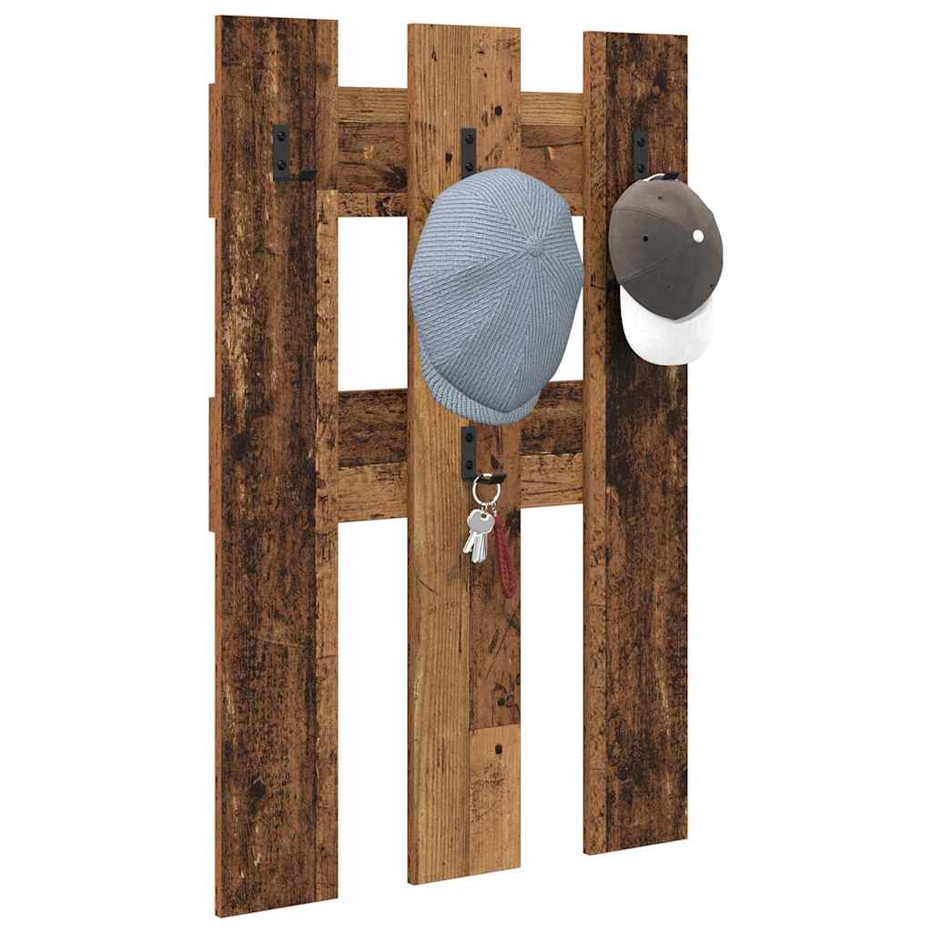 Porte-manteau mural Montage mural Bois ancien 65 x 3 x 100 cm - XIOS