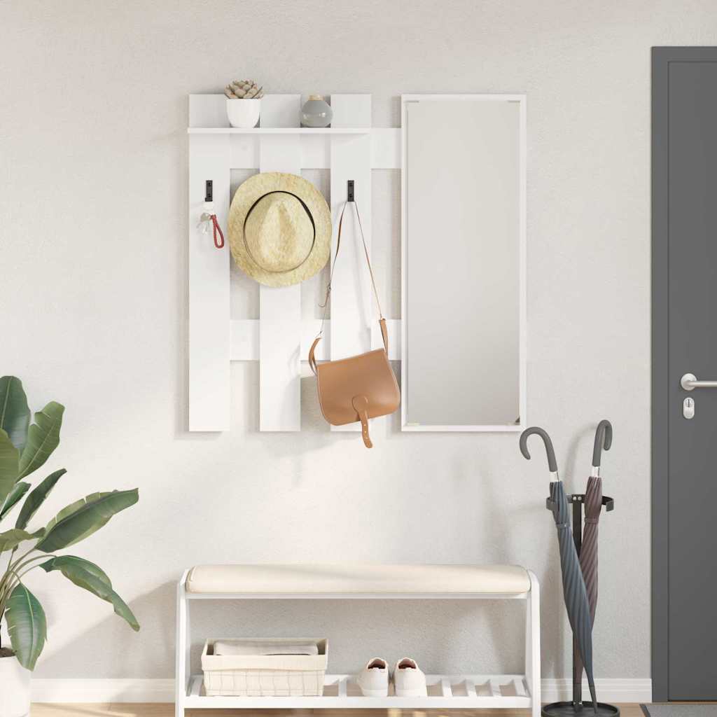 Porte-manteau mural Blanc 100 x 10 x 100 cm Bois d'ingénierie - XIOS