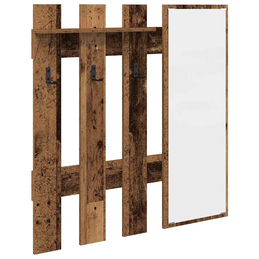 Porte-manteau mural Montage mural Bois ancien 100 x 10 x 100 cm - XIOS