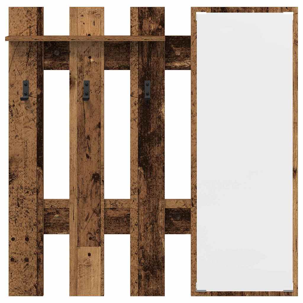 Porte-manteau mural Montage mural Bois ancien 100 x 10 x 100 cm - XIOS