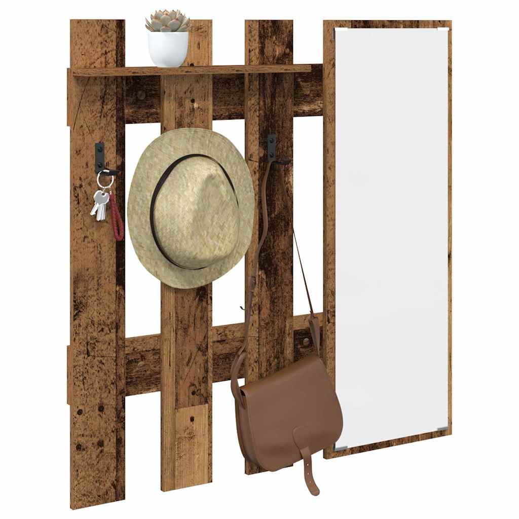 Porte-manteau mural Montage mural Bois ancien 100 x 10 x 100 cm - XIOS