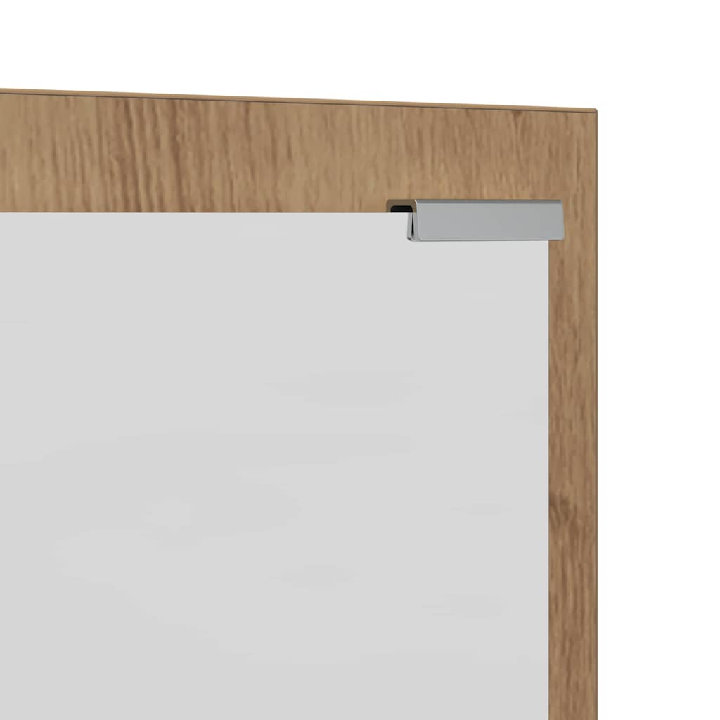 Porte-manteau mural avec miroir Chêne artisan 100 x 10 x 100 cm - XIOS