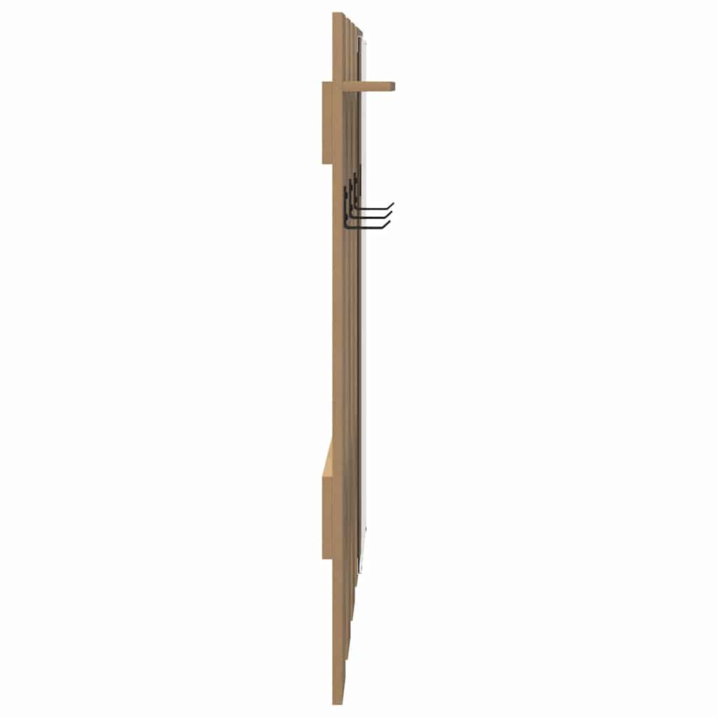 Porte-manteau mural avec miroir Chêne artisan 100 x 10 x 100 cm - XIOS