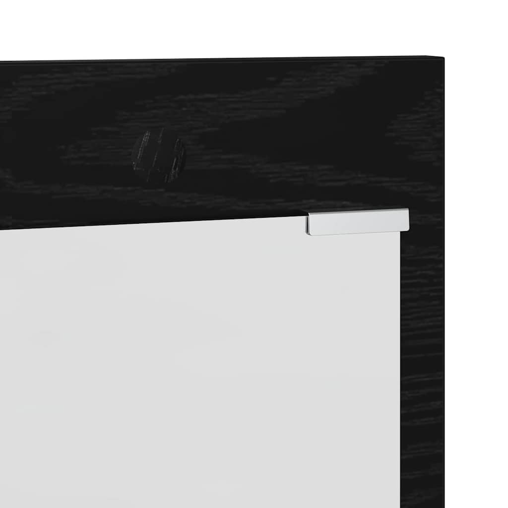 Porte-manteau mural avec étagère Chêne noir 90 x 10 x 50 cm - XIOS