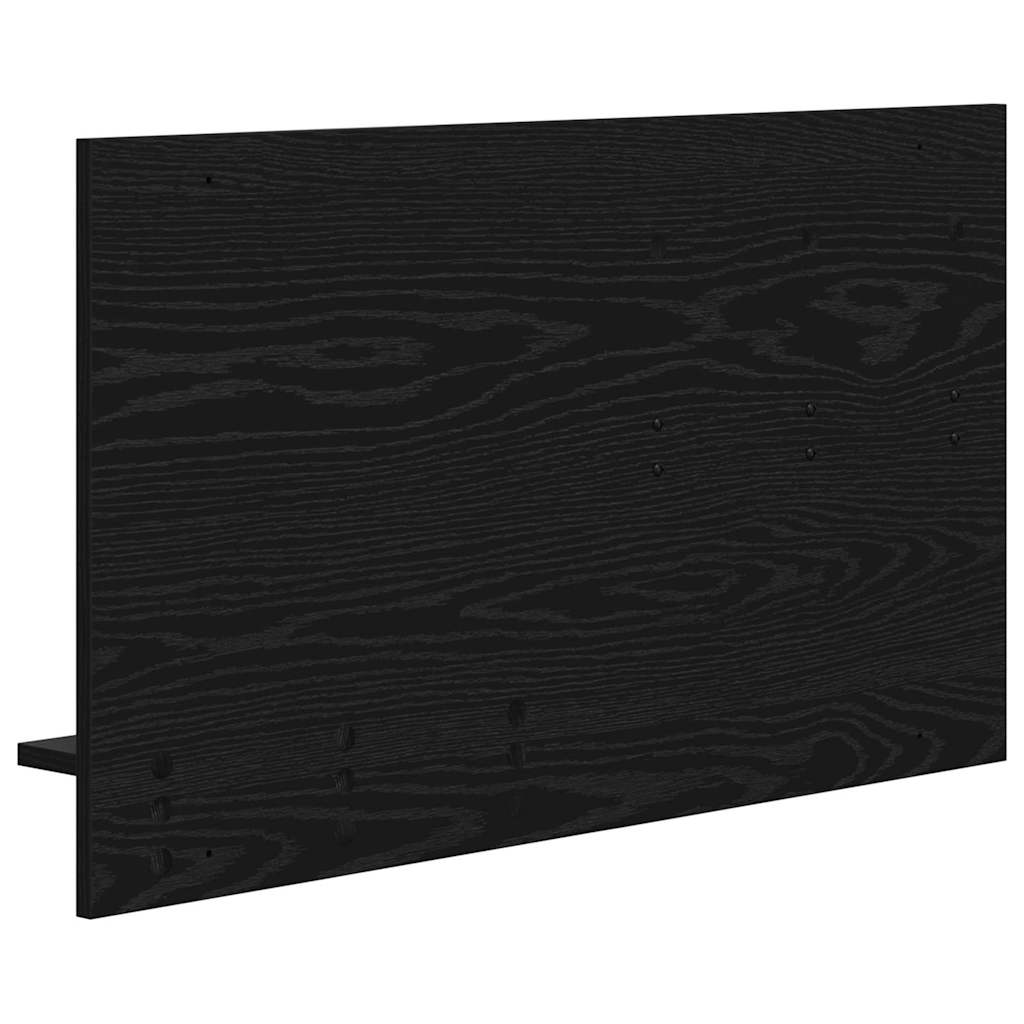 Porte-manteau mural avec étagère Chêne noir 90 x 10 x 50 cm - XIOS
